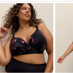 Floral Deesse Black Women's Bra 48DDD